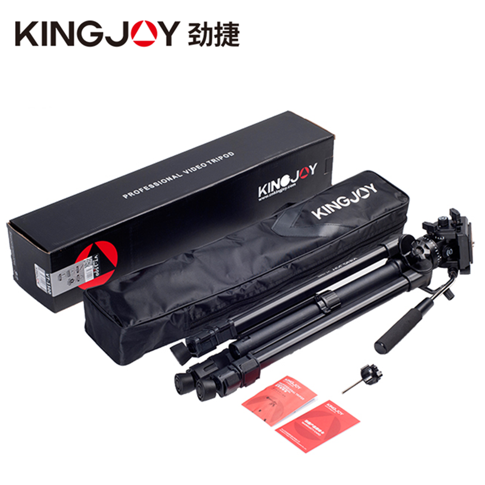 OEM Kingjoy 3 section professional vidoe camera photographic tripod for bird watching