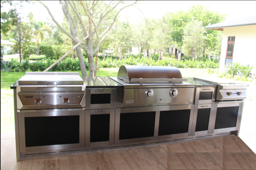 Luxury Outdoor Stainless Steel Kitchen Cabinet with Al honey-comb insert