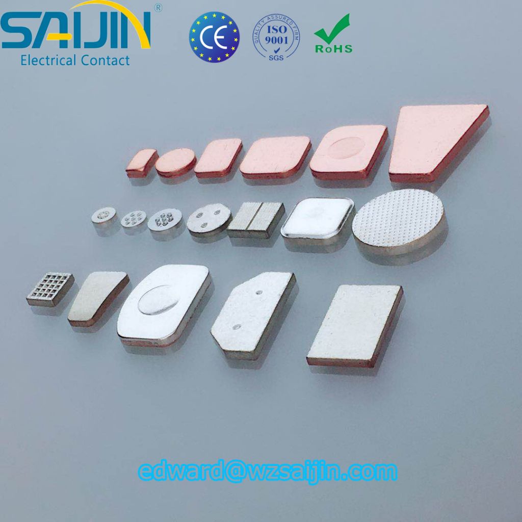 AgNi, AgSnO2, AgCdO, AgZnO, electrical contact tip/sheet for MCB/MCCB/AC Contactor ex-factory