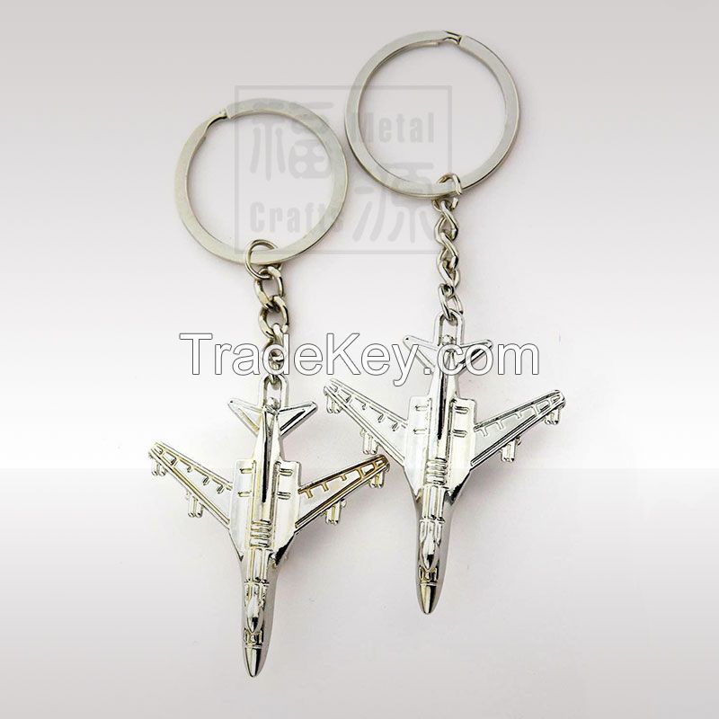 Novelty Design 3D Air Plane Metal Key Chain