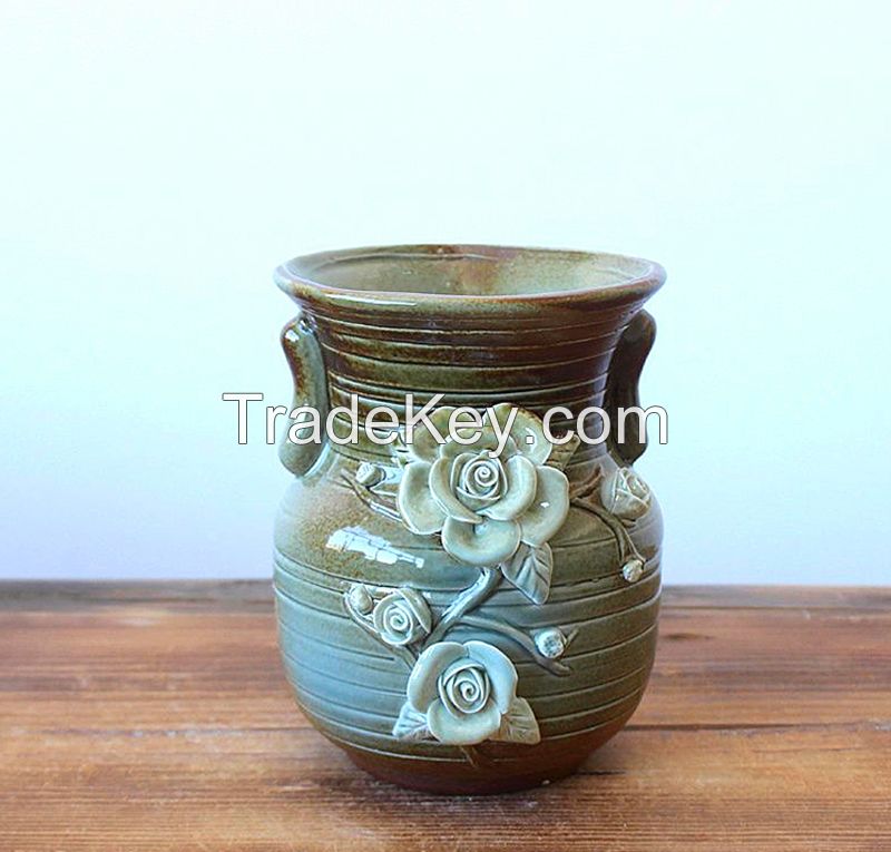 china ceramic vase flower pot and flower vase garden home decorative