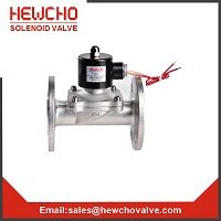 2W Water Direct Acting Solenoid Valve Stainless Steel Flange