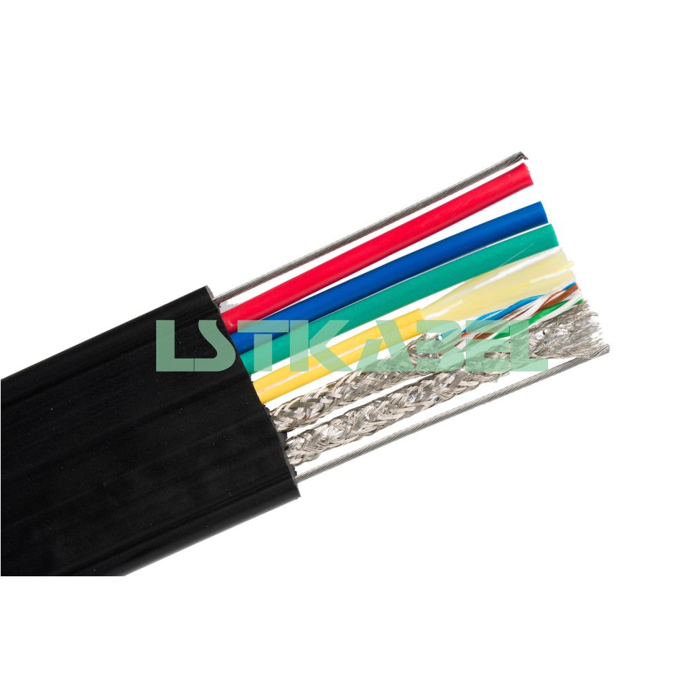 High Strength Multi Core Flat Crane Festoon Cable 