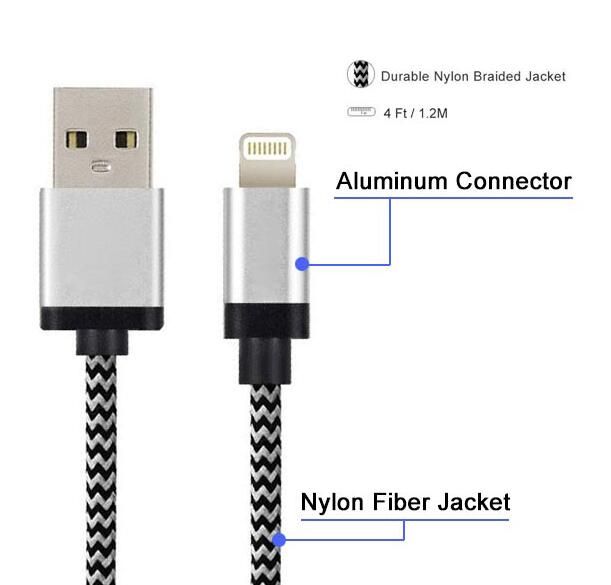 Braided USB Cable  MFi Certified for Apple