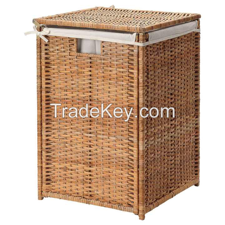 ECO-FRIENDLY RATTAN AND WATER HYACINTH BASKET / PERFECT FOR STORAGE AND DECOR / MADE IN VIETNAM