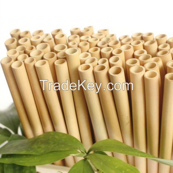 NATURAL BAMBOO STRAWS / CLEAN LABEL / PLANT-BASED / ECO DRINKWARE