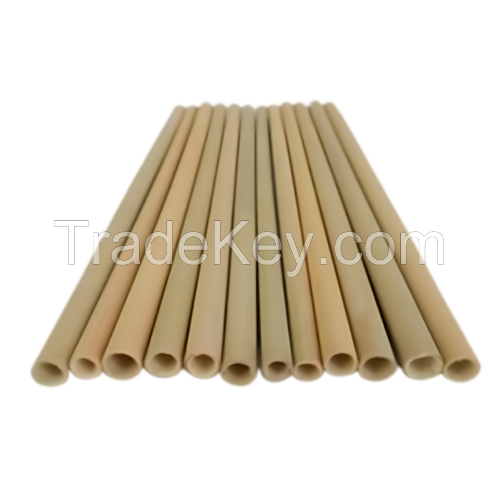 NATURAL BAMBOO STRAWS / CLEAN LABEL / PLANT-BASED / ECO DRINKWARE