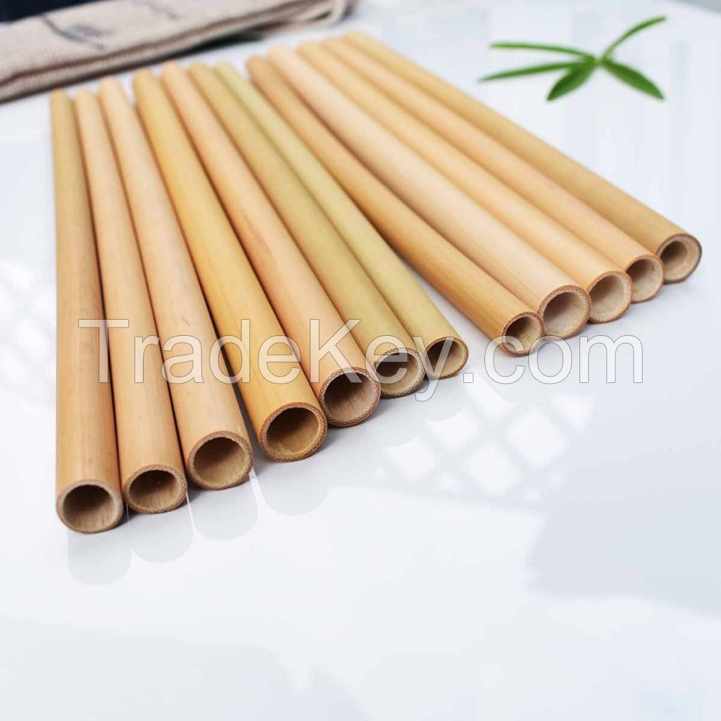 NATURAL BAMBOO STRAWS / CLEAN LABEL / PLANT-BASED / ECO DRINKWARE