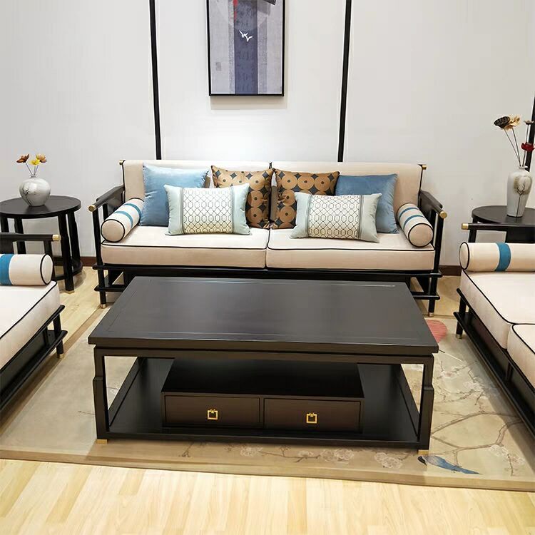 New Chinese style modern solid wooden sofa