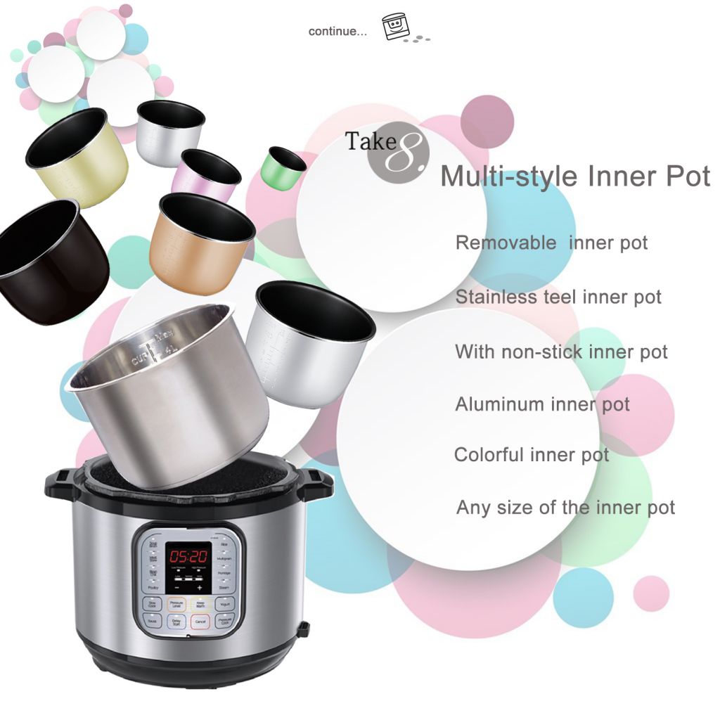 Chinese supplier high quality kitchen appliance home use 6l Instant cooking Pot 10-in-1 Multi-use Electric Pressure Cooker