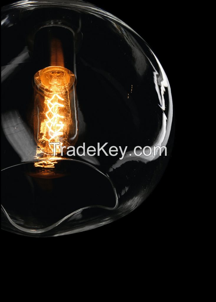 Designer handblown glass light, 1 light pendant lamp BANKA