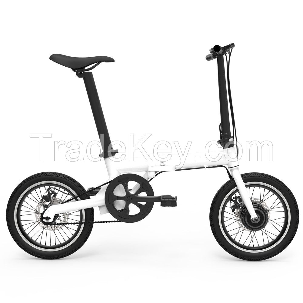 36V battery powered portable folding bicycle electric for teenagers