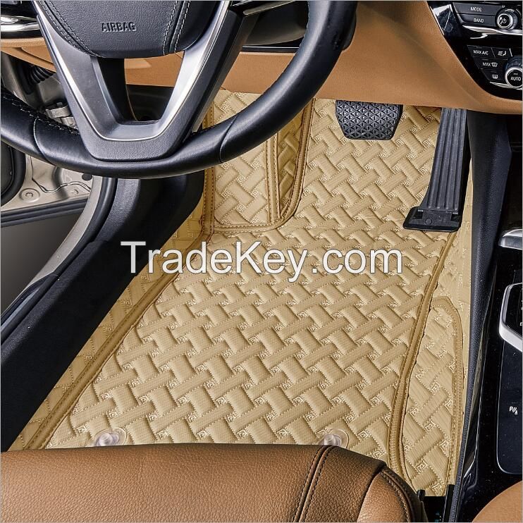 3D automotive car floor mats Customized colors PVC leatherette high quality