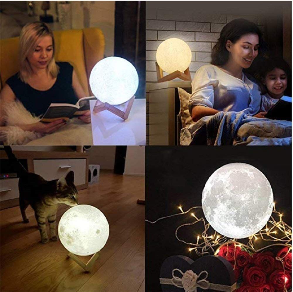 Personalized Photo Night Light | Customized 3D Printing Moon Light USB Charging Moon Night Lamp