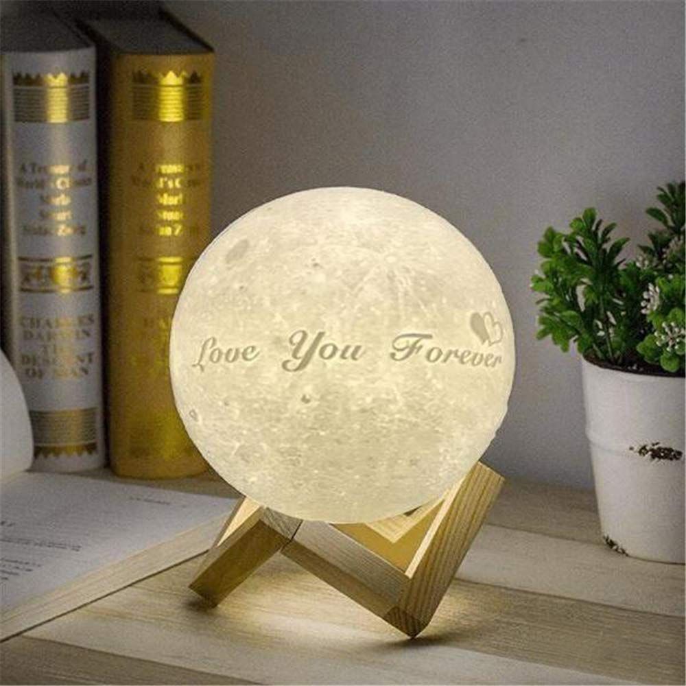 Personalized Photo Night Light | Customized 3D Printing Moon Light USB Charging Moon Night Lamp