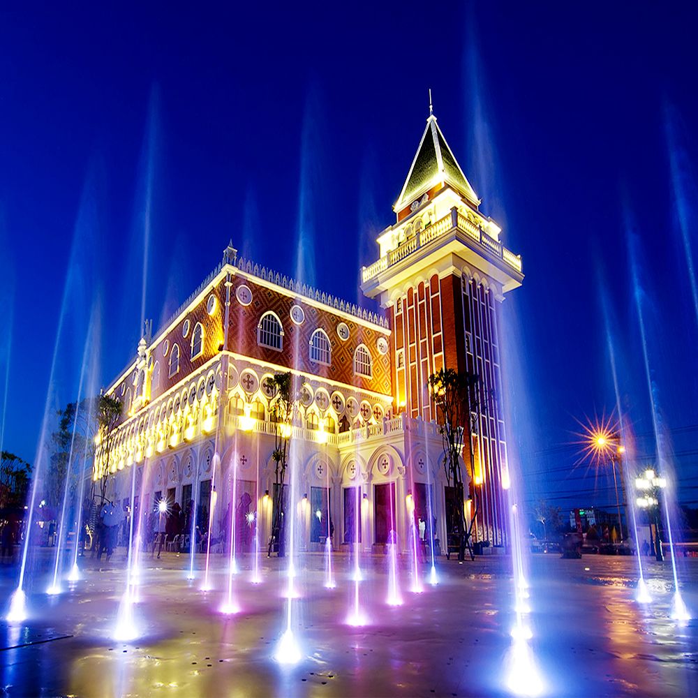  RGB LED Musical Dancing Dry Fountain