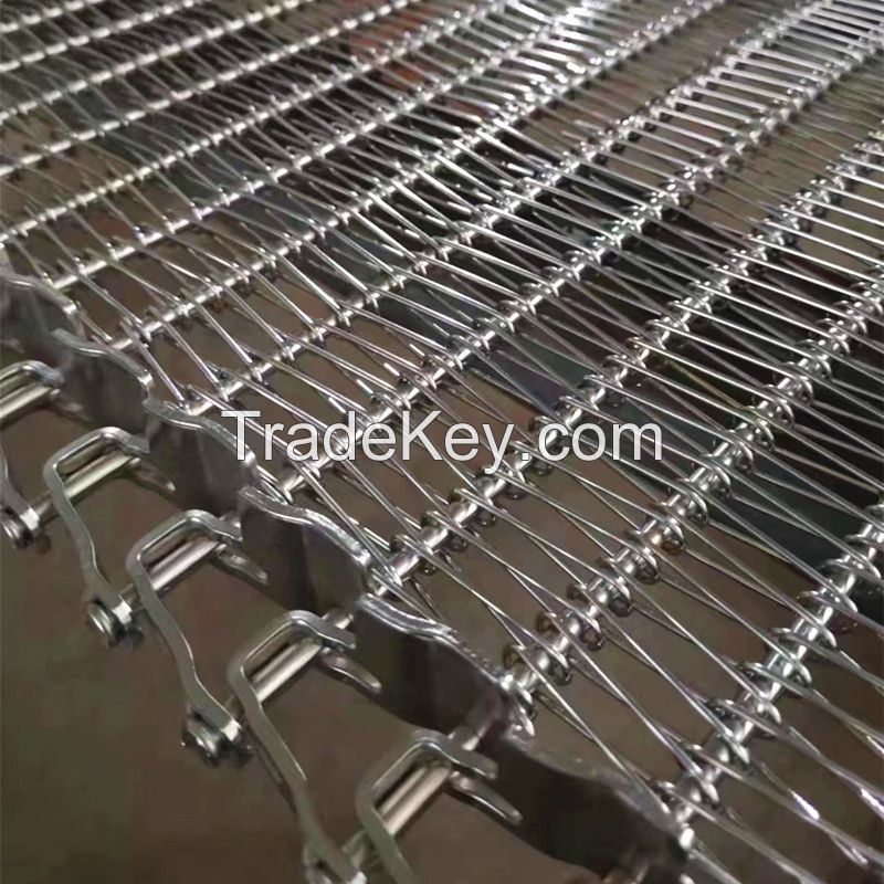 Mesh Belt Spiral Grid Belt Spiral Conveyor Belt for Food Plants, Food Machines