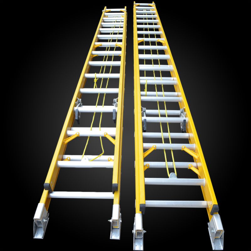 Heavy Duty Fiberglass Extension Ladder / Telescopic Ladder