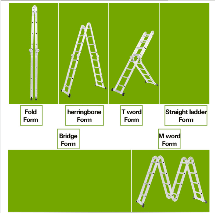 Aluminum Multi-Purpose Folding Hinge Ladder from 9ft to 22ft