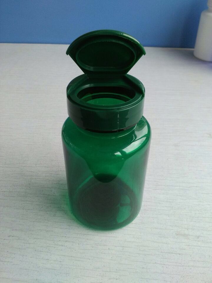 Pill Plastic Bottles with Green Color-Made by Pet Plastic