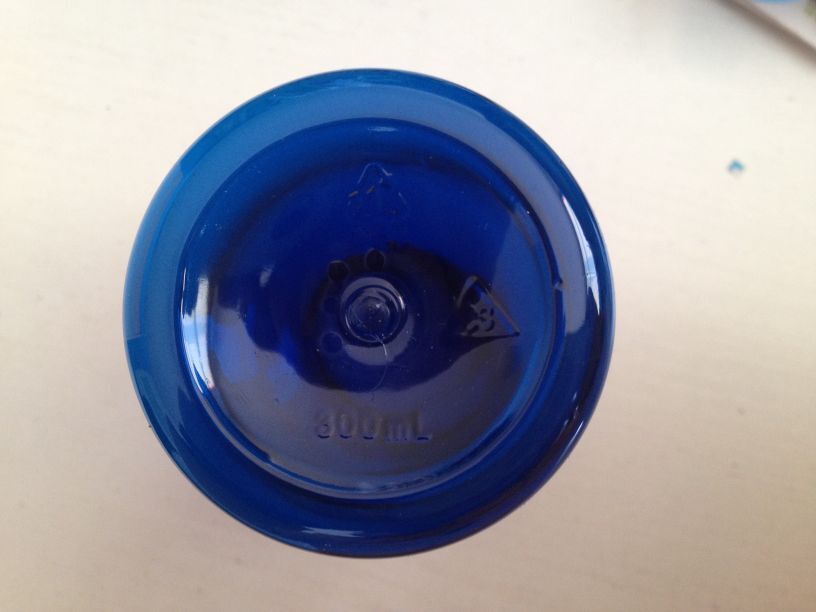 Blue Plastic Bottle with golden/silver Cover Caps capsule bottle/ Pill Bottle