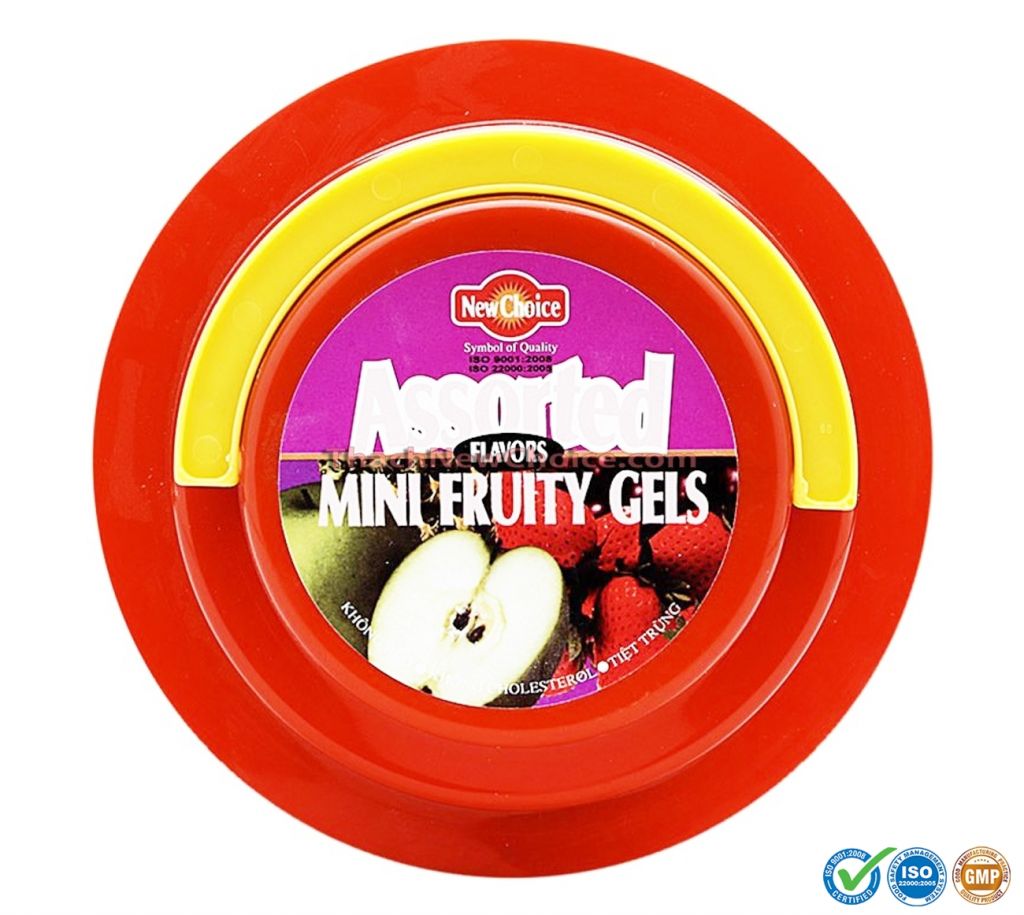 Assorted Flavor Mini Fruity Gels (1000g/jar)