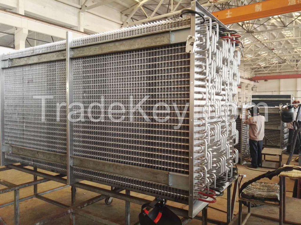 Hot dip galvanizing coil evaporative condenser