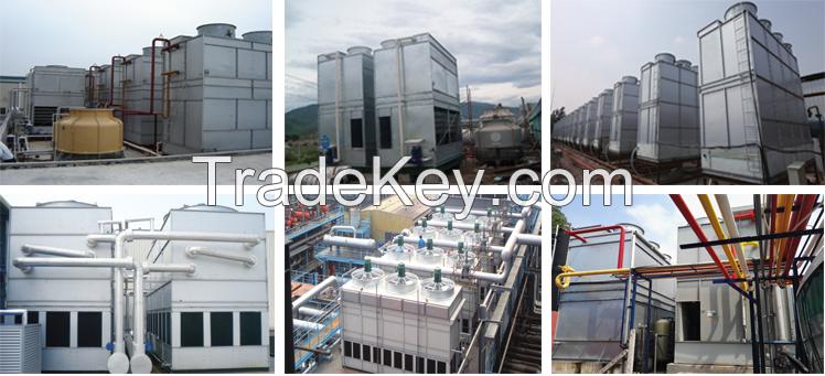 Industrial ammonia evaporative condenser for cold room