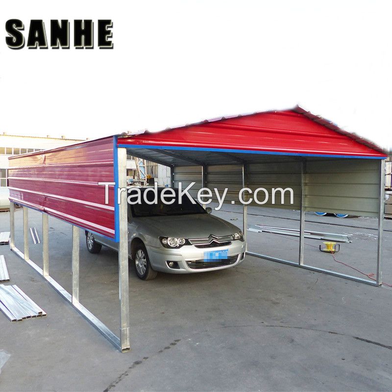 Easy asemble backyard DIY steel shed car shelter kit large garage canopy metal portable car port