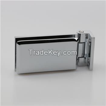 Decorated glass heavy duty pivot hinge