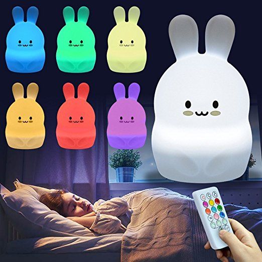 Mini Sizes Bear Silicone Night Lamp Touch Color 