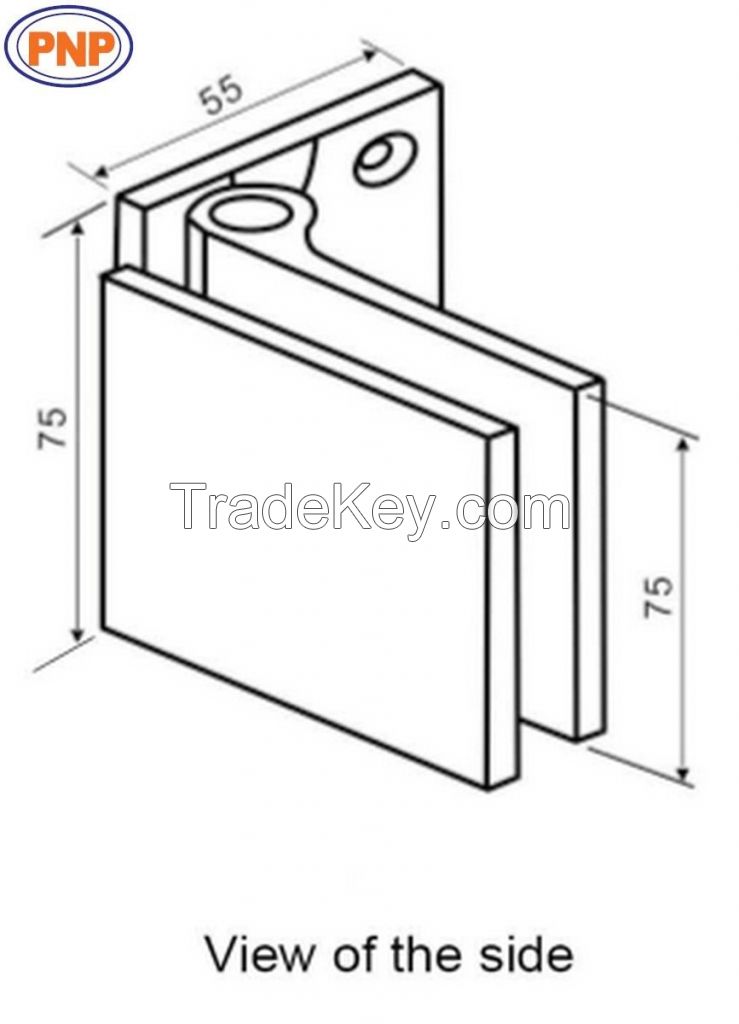 PNP881N Wall To Glass 90 Degree Inside Shower Hinges