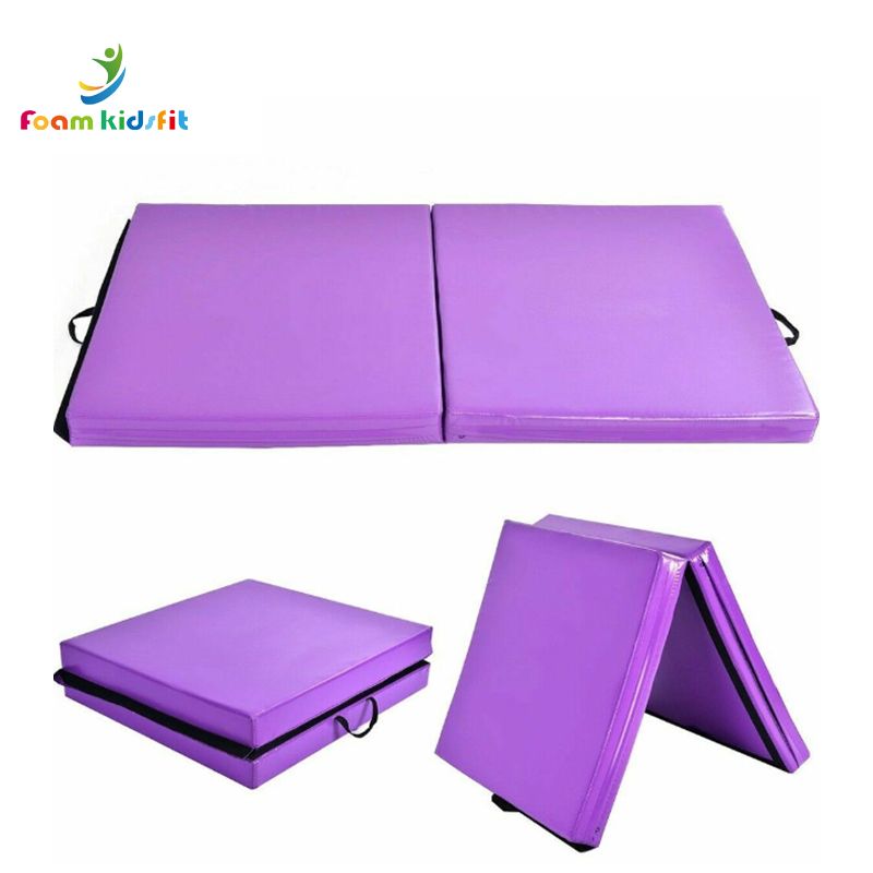 Manufacture wholesale durable 2 folding gymnastic sport mat