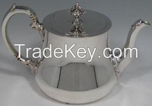 Brass Teapot Nickel Plated 