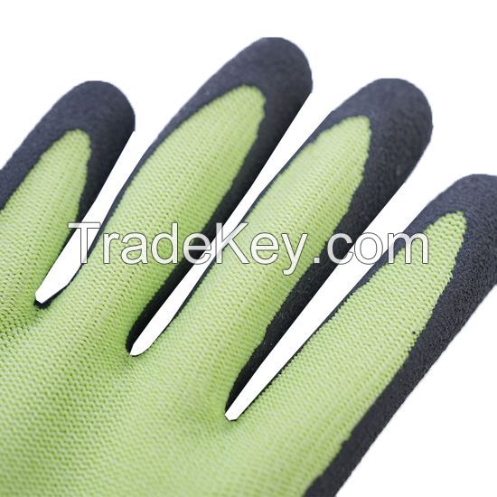 DDsafety 77+countries Kids Gardening Gloves Children Work Gloves Rubber Coated Garden Gloves breathable nylon fabric and foam rubber gloves OEM products