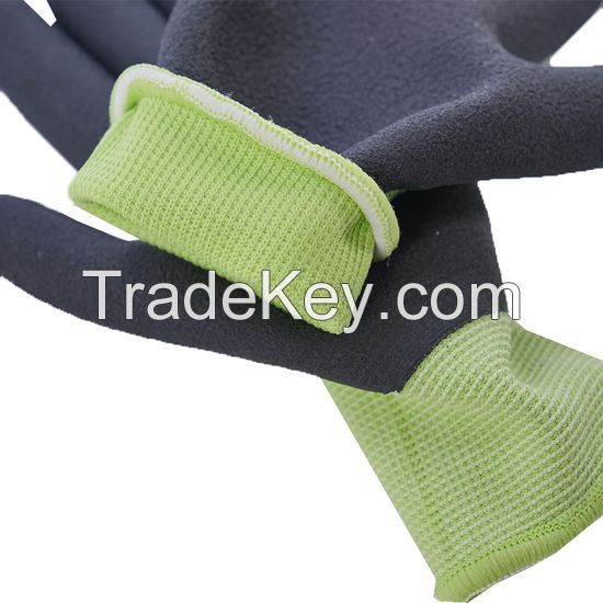 DDsafety 77+countries Kids Gardening Gloves Children Work Gloves Rubber Coated Garden Gloves breathable nylon fabric and foam rubber gloves OEM products