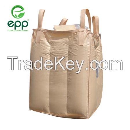 Formstable big bags 1450D grain packaging coated Food grade Q net baffle FIBCs 35&amp;quot;L x 35&amp;quot;W x 43&amp;quot;H dust-proof Q canvas tote  bags