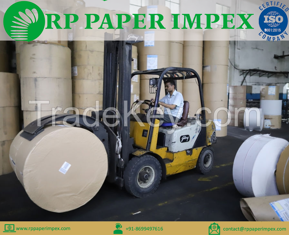 Jumbo Offset Paper Roll, Manufacturer Exporter India, 48 to 300 GSM, High bulk