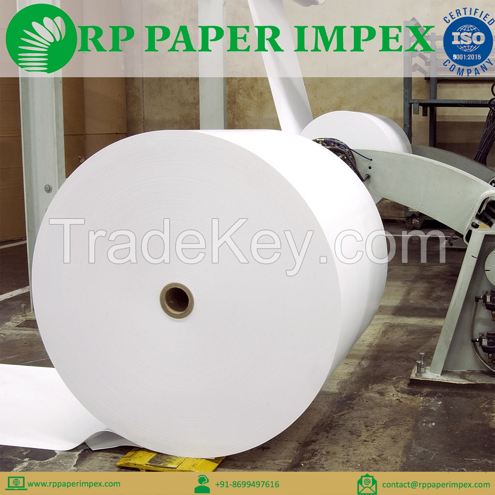 Jumbo Offset Paper Roll, Manufacturer Exporter India, 48 to 300 GSM, High bulk