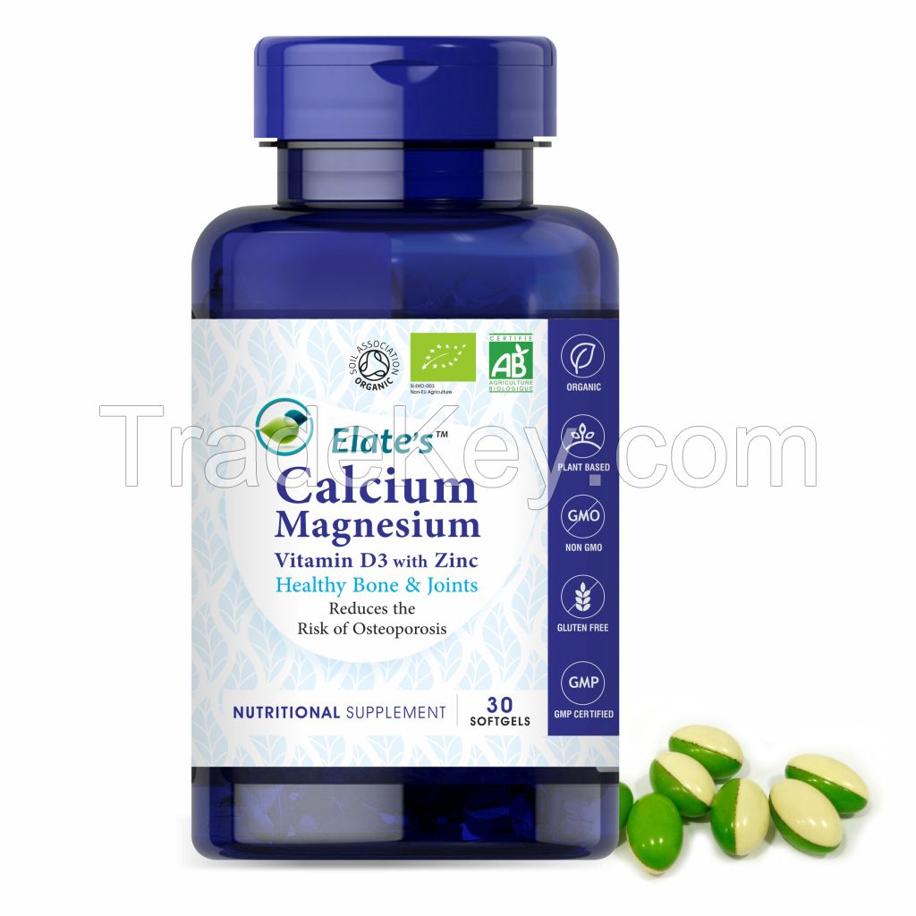 Elate's Calcium Magnesium Vitamin D3 with Zinc Healthy Bones & Joints