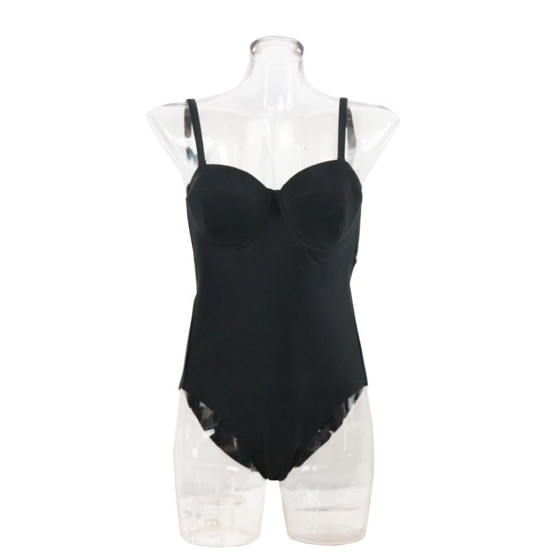 Black Bathing Suits Women One Piece Swimsuits Swimwear with Padding