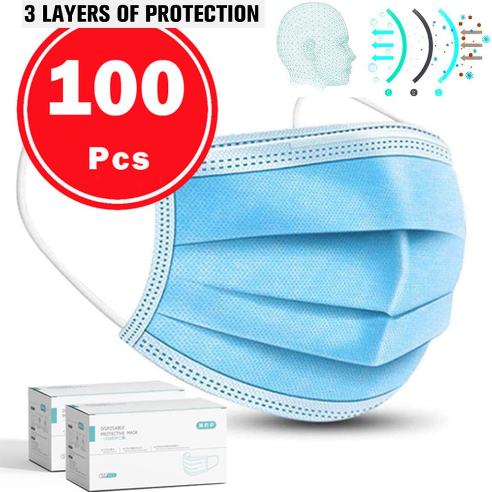 Disposable Face Mask Cover 3-Ply Non-woven use government white list FDA CE, EN certificated