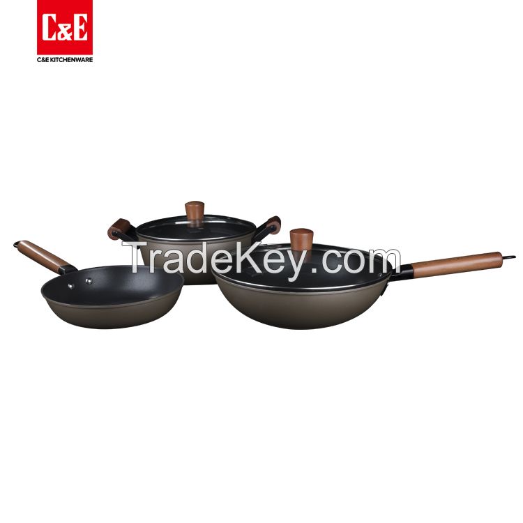 3 Piece Iron Non Stick Cookware Set