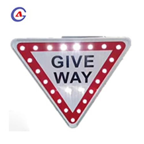 Light Control Traffic Safety Give Way Sign Board