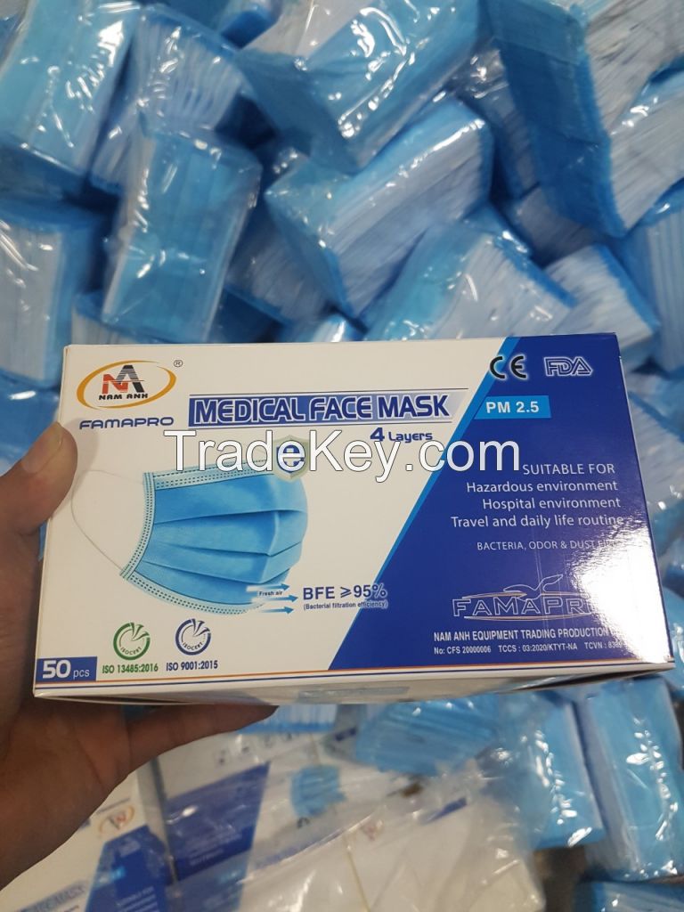 CE Standard Disposable Medical 4 Ply Surgical Mask 