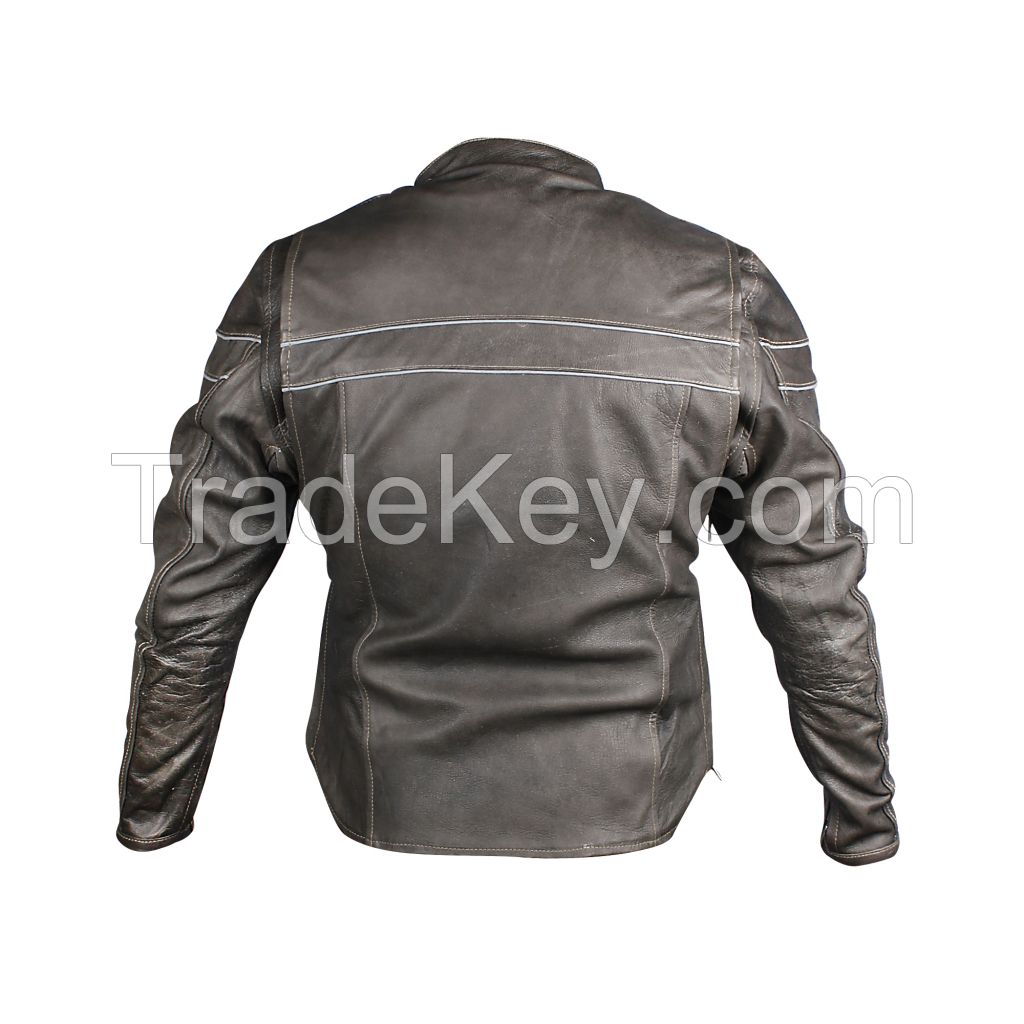 Ladies cow hide leather jacket