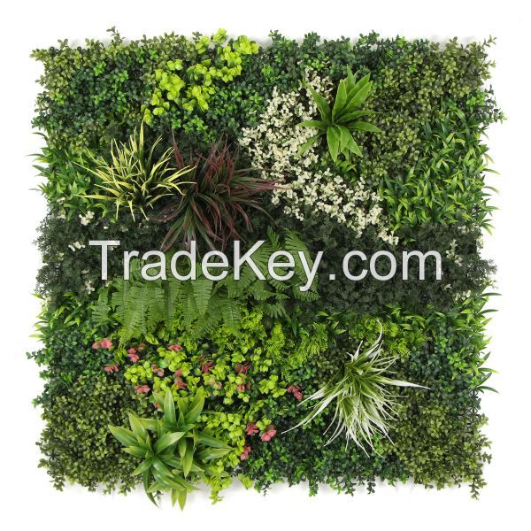 Artificial green foliage plants decoration grass wall moss flower panel backdrop vertical garden