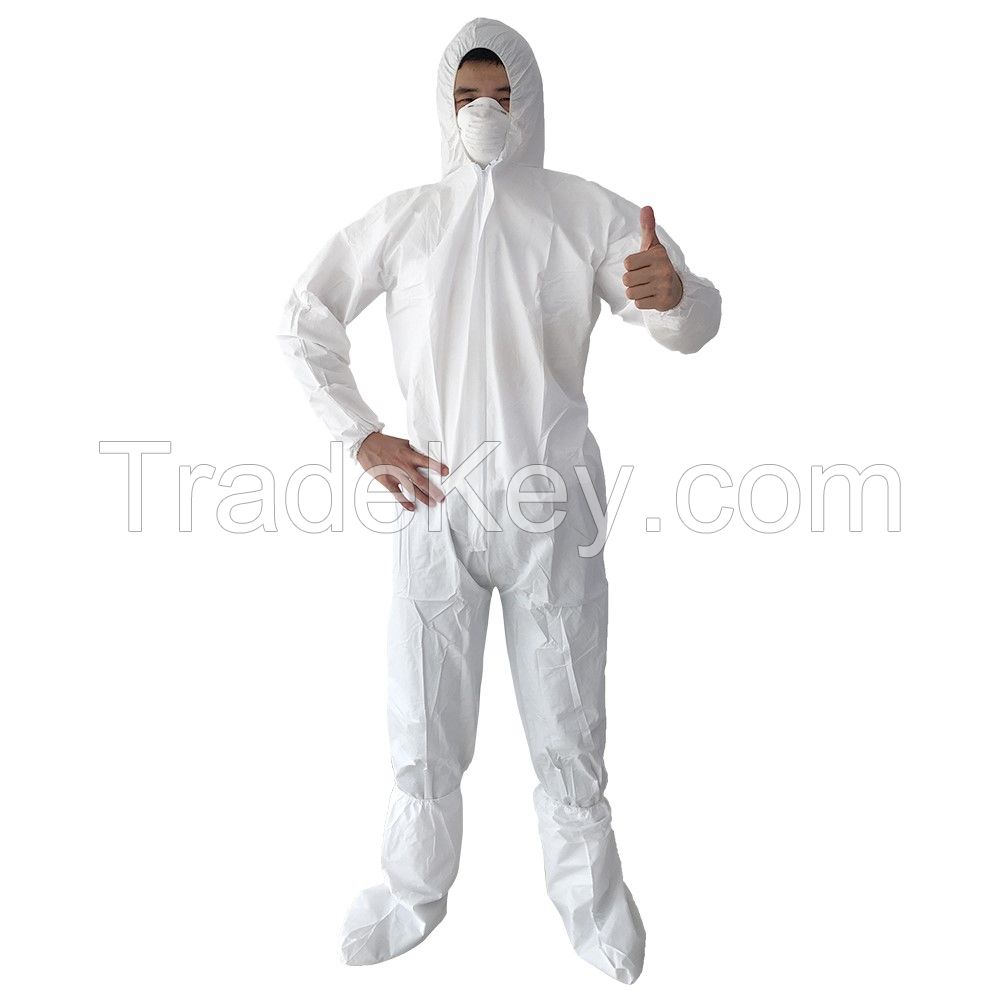 Disposable Medical Protective Isolation Coverall Single-Use PP+PE Gown