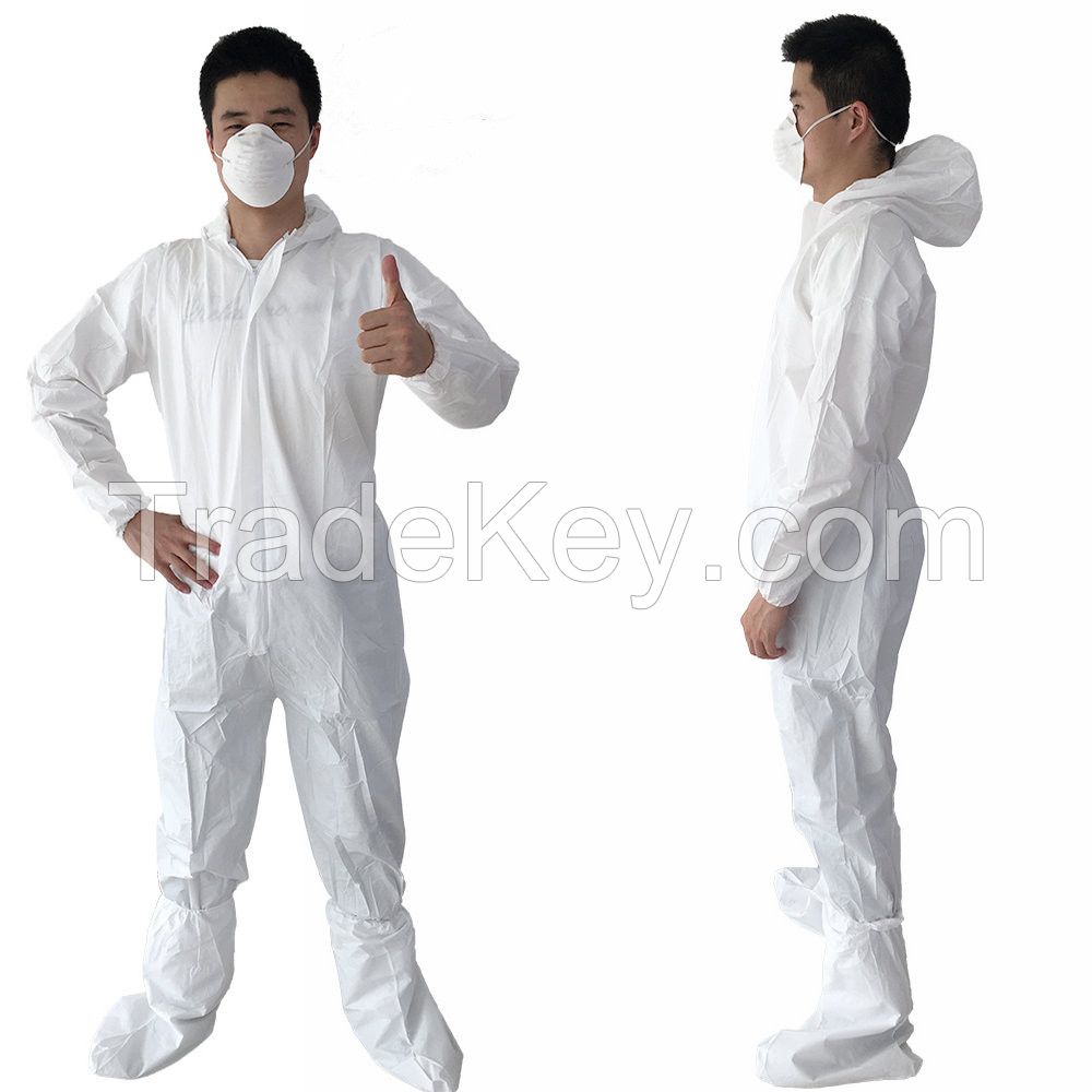 Disposable Medical Protective Isolation Coverall Single-Use PP+PE Gown