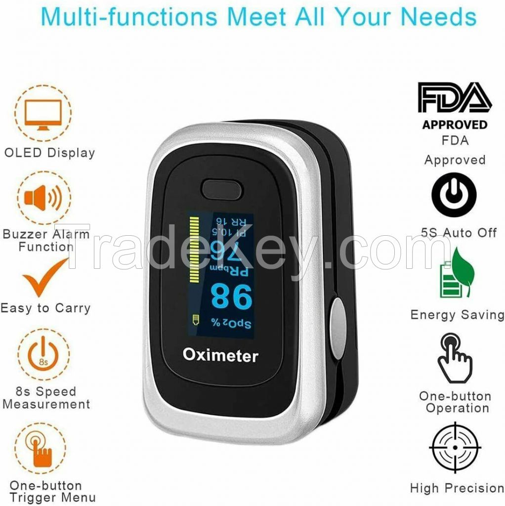 OLED Finger Pulse Oximeter Blood Oxygen Meter SpO2 Heart Rate Saturation Monitor